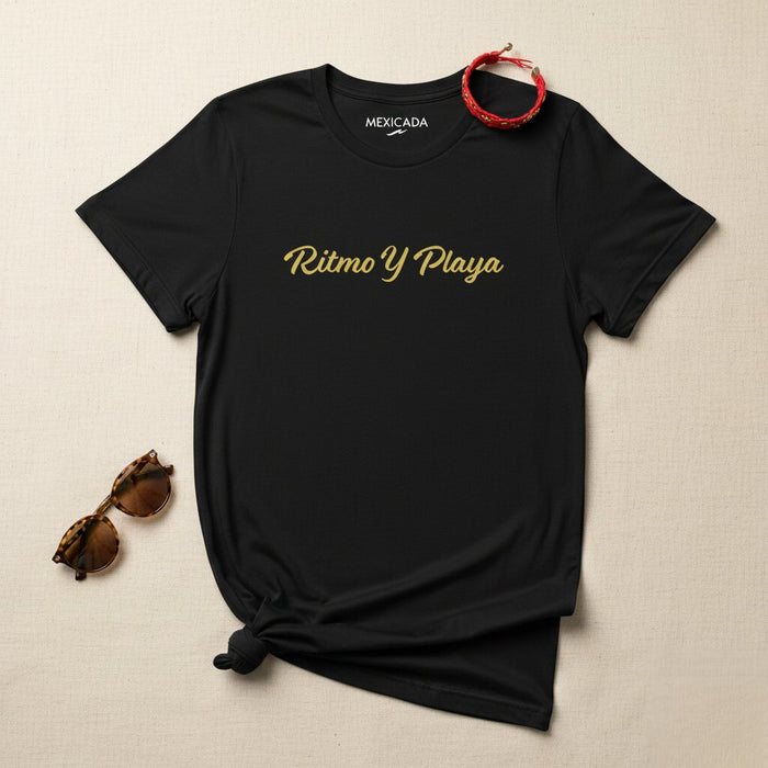 Maglietta da uomo e donna Ritmo Y Playa | Ritmo, spiaggia, estate, vibrazioni, relax | R5