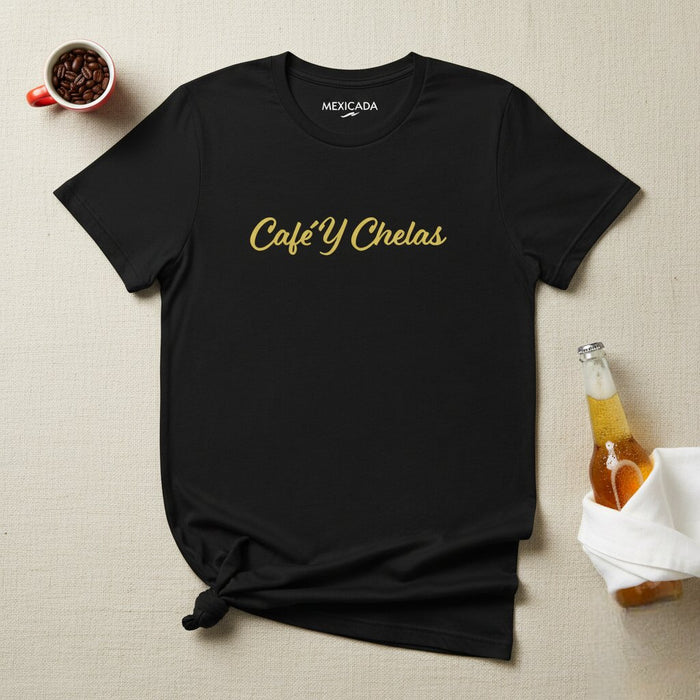 Maglietta Café Y Chelas per Uomo e Donna | Caffè, Birra, Relax, Casual, Bevanda | C5