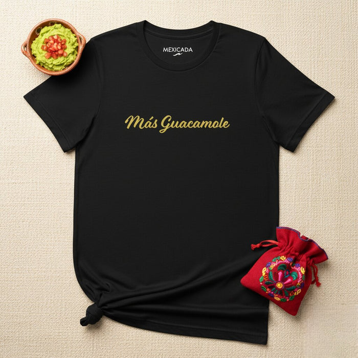 Maglietta per uomo e donna Más Guacamole | Guacamole, cibo messicano, avocado, divertente, umorismo, L5