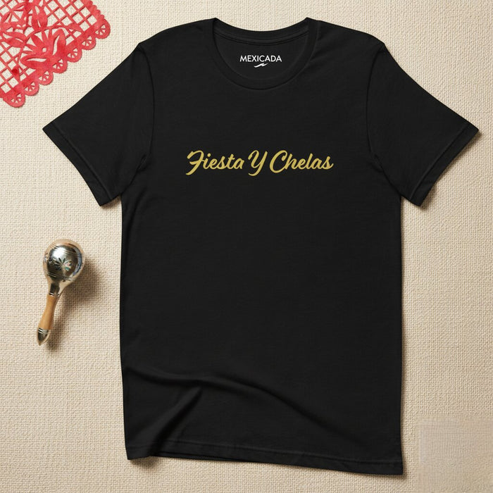 Camicia T-Shirt Uomo e Donna Fiesta Y Chelas | Festa, Birra, Divertimento, Celebrazione, Amici | F5