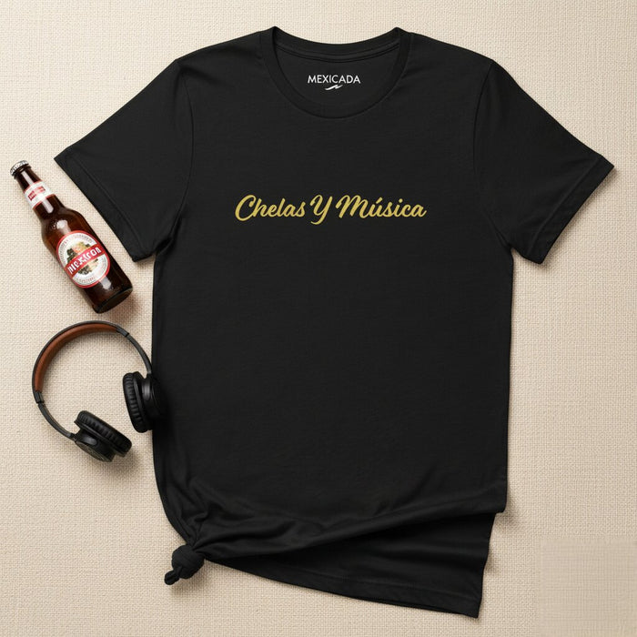 Camicia da uomo e donna Chelas Y Música | Birra, musica, festa, divertimento, amicizia, relax | C5