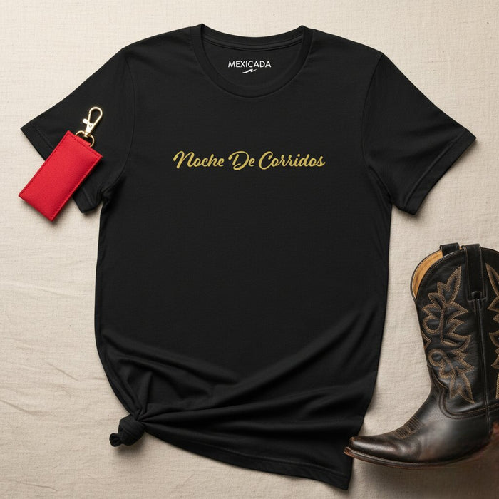 Camicia T-shirt per Uomo e Donna Noche De Corridos | Notte di Corridos, Musica, Cultura Messicana, Tradizione | N5