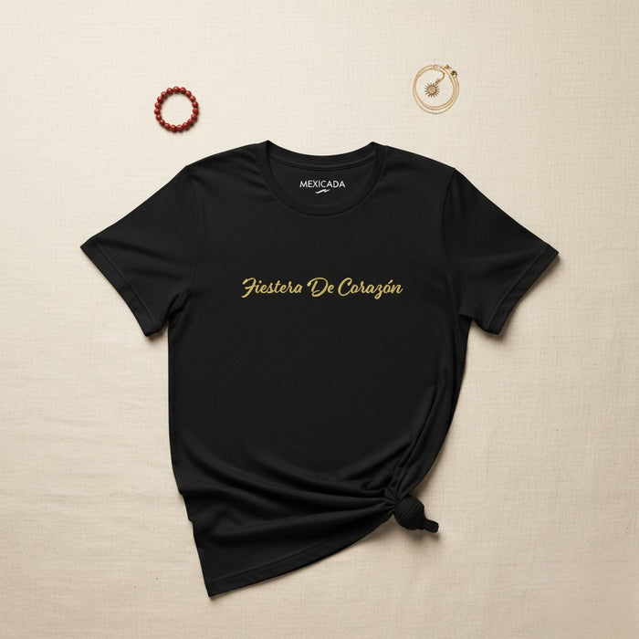 Fiestera De Corazón Maglietta Uomo e Donna | Amante delle Feste, Cuore, Divertimento, Celebrazione, Fiesta | F5