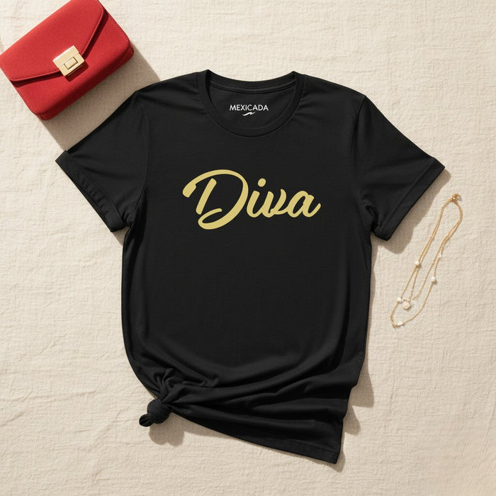 Maglietta Diva da Uomo e Donna | D5 | Fiducia, Potenziamento, Audace, Elegante, Moda