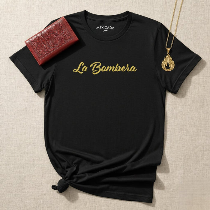 La T-Shirt della Pompiere | Il Vigile del Fuoco, Forza, Coraggio, Spirito Eroico, Fiamma Coraggiosa | L5