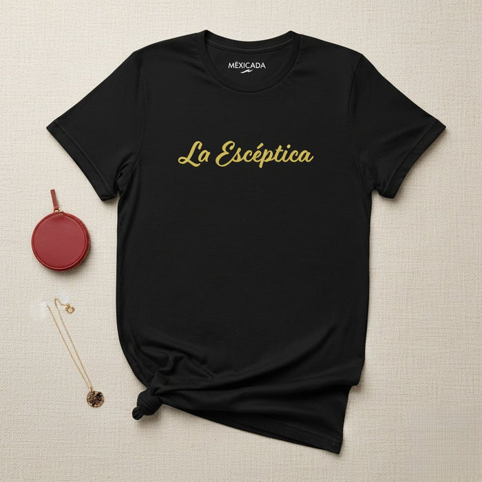 La maglietta per uomo e donna La Escéptica | Scetticismo, filosofia, pensiero critico, interrogazione, intellettuale | L5