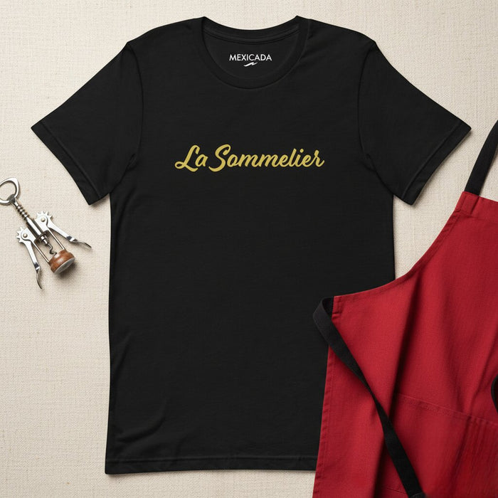 La T-shirt da uomo e donna La Sommelier | Amante del vino, Esperto di degustazione, Rosso e Bianco, Intenditore, Vigneto | L5