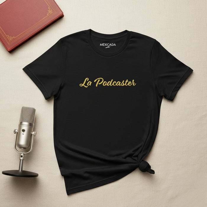La Maglietta da Uomo e Donna Podcaster | Il Podcaster, Voce, Potere, Narratore, Passione per il Microfono, Orgoglio Latino | L5