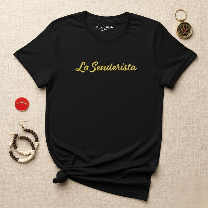 Maglietta da uomo e donna La Senderista | Escursionista, sentiero, avventura, esplorazione, spirito della natura | L5