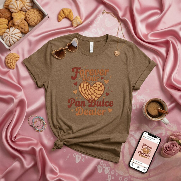Forever Your Pan Dulce Dealer Shirt, Concha Heart, Mexican Sweet Bread Lovers Tee, Funny Latina T-shirt, Hispanic Food Gift Idea