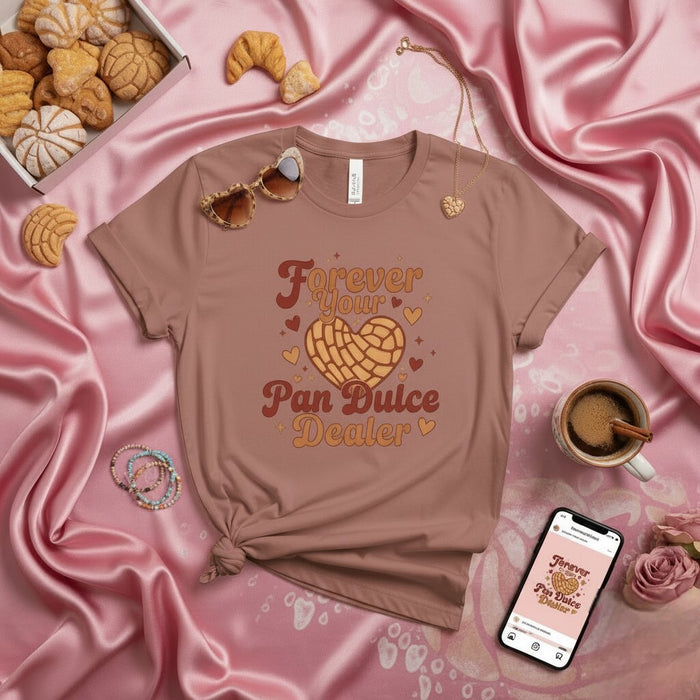 Forever Your Pan Dulce Dealer Shirt, Concha Heart, Mexican Sweet Bread Lovers Tee, Funny Latina T-shirt, Hispanic Food Gift Idea