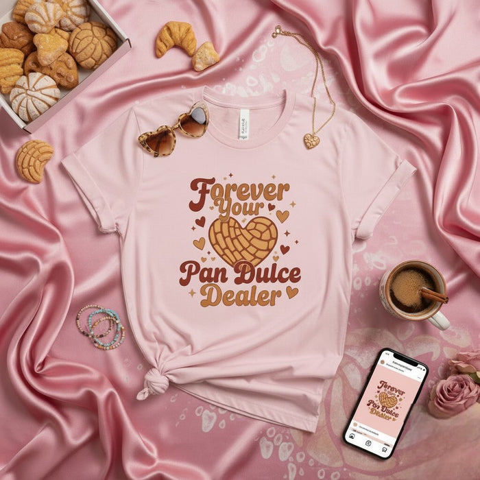 Forever Your Pan Dulce Dealer Shirt, Concha Heart, Mexican Sweet Bread Lovers Tee, Funny Latina T-shirt, Hispanic Food Gift Idea