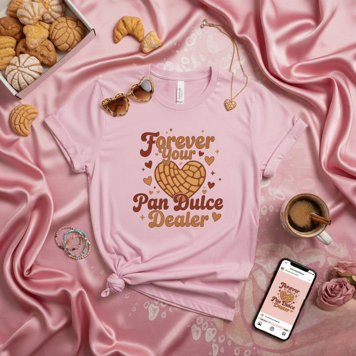 Forever Your Pan Dulce Dealer Shirt, Concha Heart, Mexican Sweet Bread Lovers Tee, Funny Latina T-shirt, Hispanic Food Gift Idea