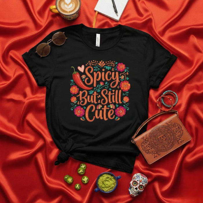 Camiseta Picante Pero Tierna, Gráfico Floral de Chile Mexicano, Top de Fiesta para Mujer Cinco de Mayo, Camisa Divertida para Amantes de la Comida, Regalo para Latina