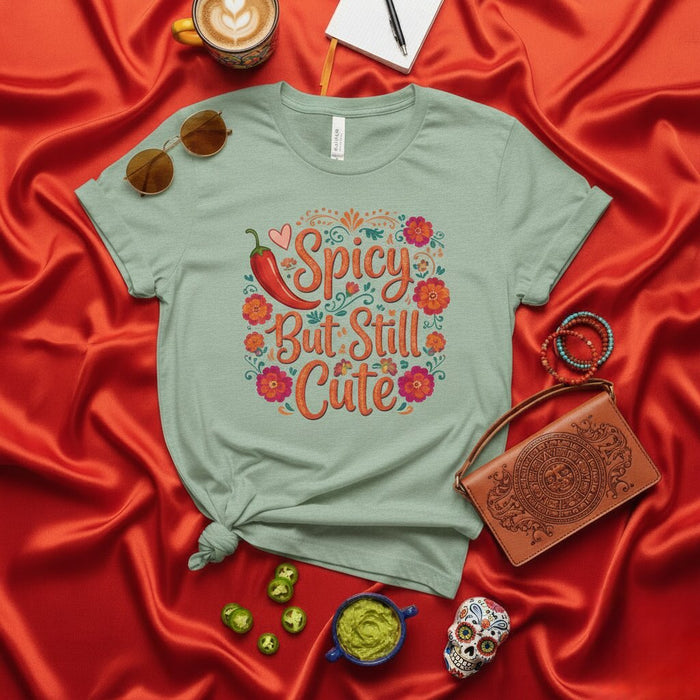 Camiseta Picante Pero Tierna, Gráfico Floral de Chile Mexicano, Top de Fiesta para Mujer Cinco de Mayo, Camisa Divertida para Amantes de la Comida, Regalo para Latina