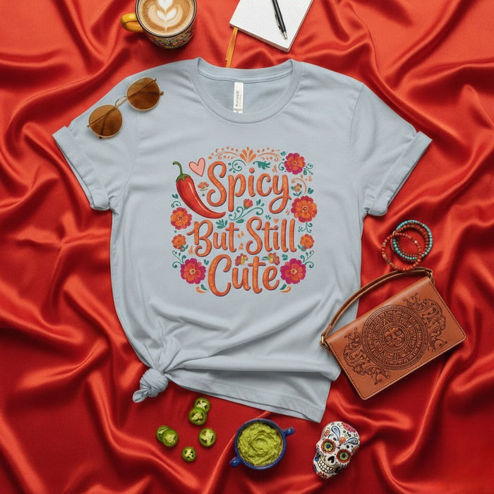 Camiseta Picante Pero Tierna, Gráfico Floral de Chile Mexicano, Top de Fiesta para Mujer Cinco de Mayo, Camisa Divertida para Amantes de la Comida, Regalo para Latina