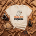 Ghost Con Cafecito Spooky Halloween T-Shirt, Cute Ghost Holding Coffee Mug Tee, Hispanic Latinx Coffee Lover Shirt, Concha Pan Dulce Fall Aesthetic Graphic Top, Unisex Soft Cream Short Sleeve Shirt Mexicada