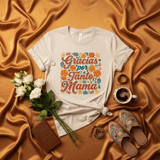 Gracias por Tanto Mama T-Shirt | Spanish Mother's Day Gift | Floral Design Women's Shirt | Mom Appreciation Tee | Latina Mama Shirt | Gift for Mother | Día de la Madre Mexicada