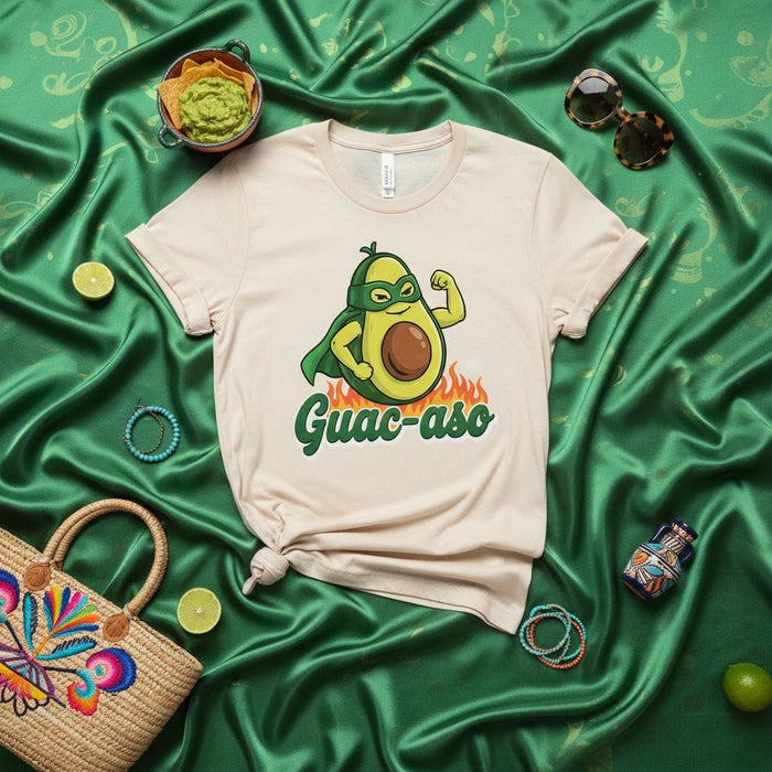 Guac-aso Avocado Superhero Shirt, Funny Mexican Food Tee, Guacamole Lover Gift, Strong Avocados Fiesta T-Shirt, Cinco de Mayo Apparel, Unisex Food Pun Graphic Top Mexicada
