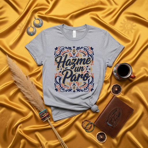 Hazme Un Paro T-Shirt, Spanish Quote Tee, Unisex Graphic T-Shirt, Latinx Culture Gift, Floral Mosaic Design Shirt, Latina Apparel, Mexican Heritage Top Mexicada