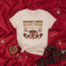 Holiday Cheer Holiday Chisme Christmas Skull Coffee Shirt, Funny Latino Holiday Tee, Poinsettia Sugar Skulls Xmas Gift, Unisex Adult T-Shirt, Fiesta Season Graphic Top Mexicada