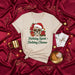 Holiday Spirit = Holiday Chisme, Sugar Skull Christmas T-Shirt, Santa Hat Calavera Tee, Mexican Holiday Gossip Shirt, Poinsettia Gift Wrapped Presents Graphic Top, Funny Spanglish Xmas Fiesta Outfit Mexicada