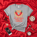 Hot Like Chiles Sweet Like Buñuelos T-Shirt, Spicy Chili Peppers and Buñuelo Donut Rings, Sweetheart Valentine's Day Shirt, Funny Foodie Hispanic Culture Unisex Tee Gift Mexicada