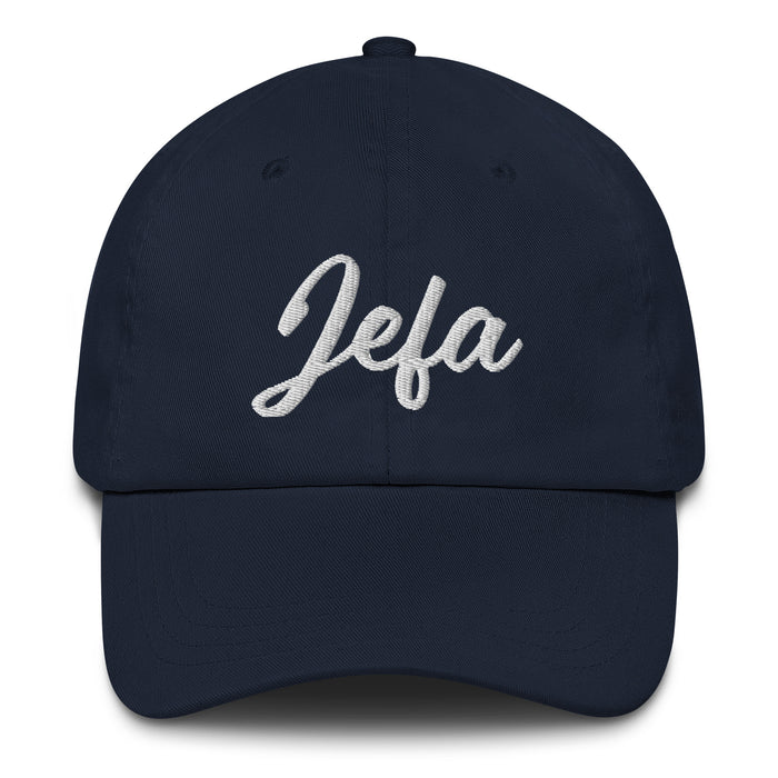Jefa Embroidered Dad Hat | Boss Lady, Leadership, Power, Confidence, Queen | J5 Mexicada Navy