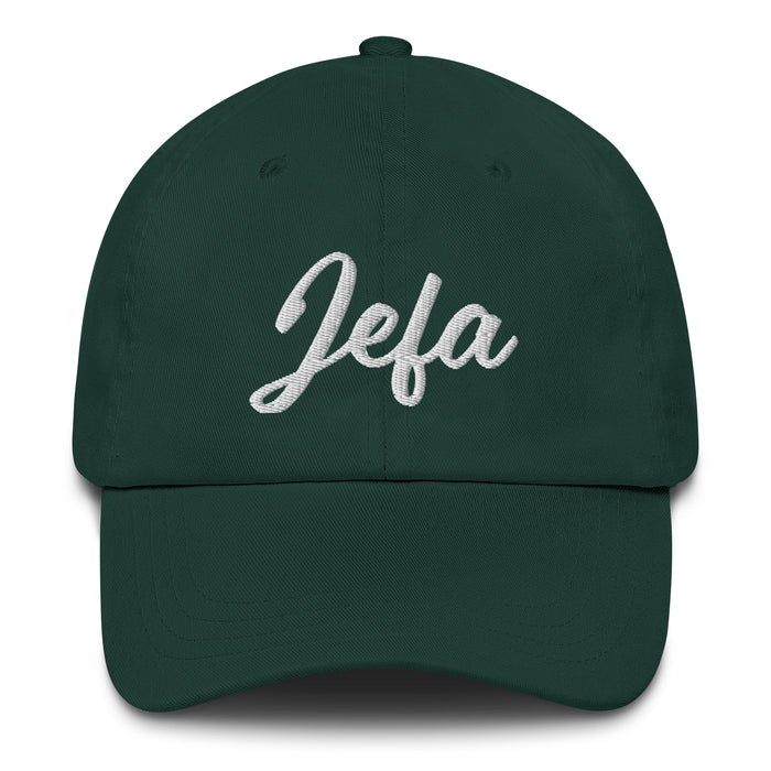 Jefa Embroidered Dad Hat | Boss Lady, Leadership, Power, Confidence, Queen | J5 Mexicada Spruce
