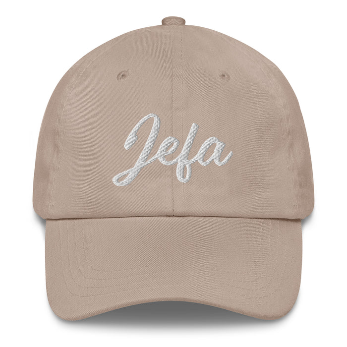 Jefa Embroidered Dad Hat | Boss Lady, Leadership, Power, Confidence, Queen | J5 Mexicada Stone