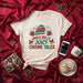 Jingle Bells Juicy Chisme Tales T-Shirt: Christmas Holiday Tee, Funny Spanish Gossip Shirt, Unisex Graphic Tee, Latina Gift Idea with Santa Hat & Mugs Mexicada