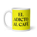 La Adicta Al Café The Coffee Addict Funny Home Office Work Coffee Mug Mexican Spanish Pride Gift White Glossy Cup Yellow Card Mug Mexicada