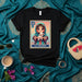 LA AFGANA Cute Afghan Girl Loteria Card 14 Unisex T-Shirt - Kawaii Lamb Graphic Tee Gift Mexicada