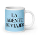 La Agente De Viajes The Travel Agent Funny Home Office Work Coffee Mug Mexican Spanish Pride Gift White Glossy Cup Sky Blue Card Mug Mexicada 20 oz