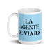 La Agente De Viajes The Travel Agent Funny Home Office Work Coffee Mug Mexican Spanish Pride Gift White Glossy Cup Sky Blue Card Mug Mexicada