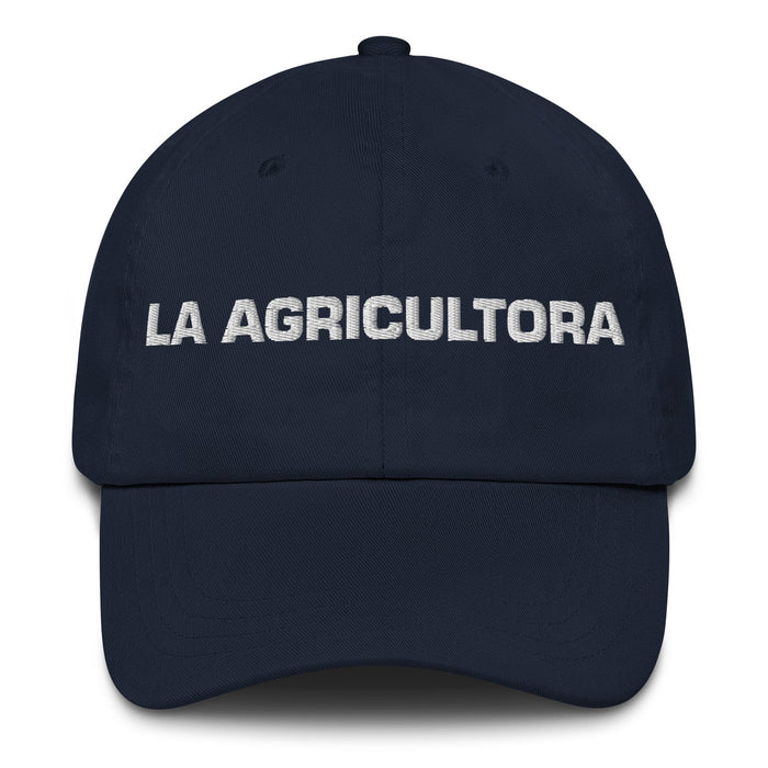 La Agricultora The Farmer Mexican Spanish Pride Gift Regalo Dad Hat Mexicada Navy