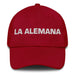 La Alemana The German Mexican Spanish Pride Gift Regalo Dad Hat Mexicada Cranberry