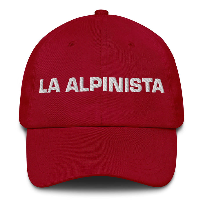 La Alpinista The Mountaineer Mexican Spanish Pride Gift Regalo Dad Hat Mexicada Cranberry