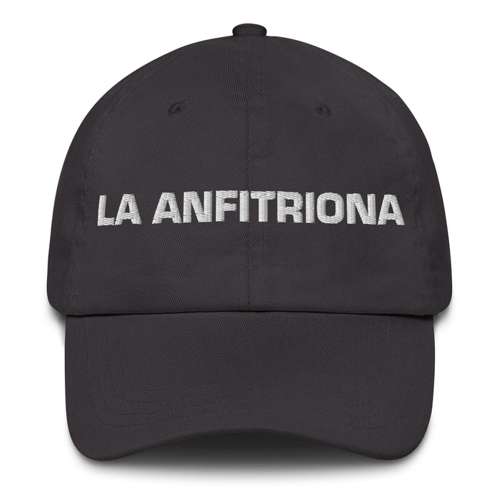 La Anfitriona The Host/Hostess Mexican Spanish Pride Gift Regalo Dad Hat Mexicada Dark Grey