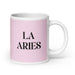 La Aries The Aries Funny Home Office Work Coffee Mug Mexican Spanish Pride Gift White Glossy Cup Light Pink Card Mug Mexicada 20 oz