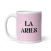 La Aries The Aries Funny Home Office Work Coffee Mug Mexican Spanish Pride Gift White Glossy Cup Light Pink Card Mug Mexicada