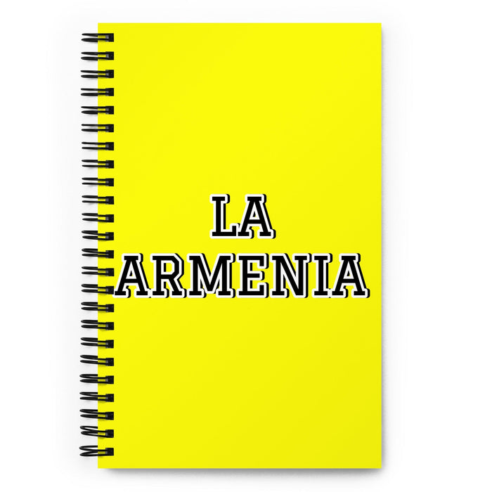 La Armenia The Armenian | Yellow Spiral Notebook, 140 Dotted Sheets | Funny Gift Idea Home Office Work | Mexican Spanish Pride Gift Mexicada