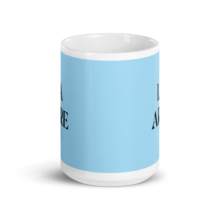 La Arre The Agreeable One Funny Home Office Work Coffee Mug Mexican Spanish Pride Gift White Glossy Cup Sky Blue Card Mug Mexicada