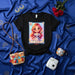 La Asamés Loteria Card 12 T-Shirt, Cute Redhead Woman Floral Dress Mexican Bingo Game Tee, Unisex Graphic Shirt Gift Idea for Her Mexicada