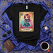 LA AUDAZ Cute Warrior Girl Loteria Card T-Shirt, Number 18 La Audaz Tarot Tee, Fantasy Sword Fighter Shirt, Hispanic Culture Gift, Unique Cartoon Anime Style Design, Unisex Graphic Top Mexicada