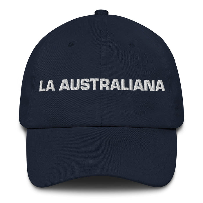 La Australiana The Australian Mexican Spanish Pride Gift Regalo Dad Hat Mexicada Navy