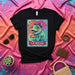 LA BACÁN Funny Chameleon Lizard with Taco Loteria Card Graphic Unisex T-Shirt - Number 18 Mexican Bingo Game Design Tee, Colorful Aesthetic Gift Mexicada