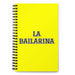La Bailarina The Dancer | Yellow Spiral Notebook, 140 Dotted Sheets | Funny Gift Idea Home Office Work | Mexican Spanish Pride Gift Mexicada