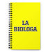 La Biologa The Biologist | Yellow Spiral Notebook, 140 Dotted Sheets | Funny Gift Idea Home Office Work | Mexican Spanish Pride Gift Mexicada