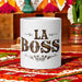 La Boss Exclusive Art Piece Home Office Work Coffee Mug Mexican Spanish Pride Gift Cup One-Of-A-Kind Calligraphy White Glossy Mug | L23 Mexicada 11 oz